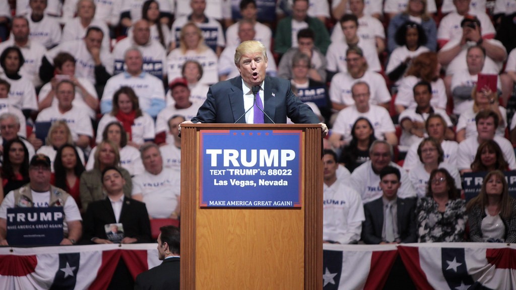 Did donald trump appear at any veterans events?